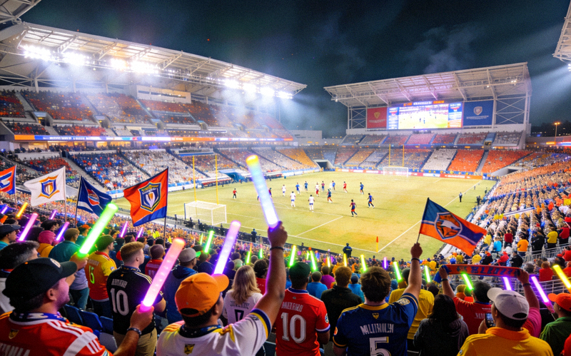 体育赛事直播现场画面 - 观众席与球场全景